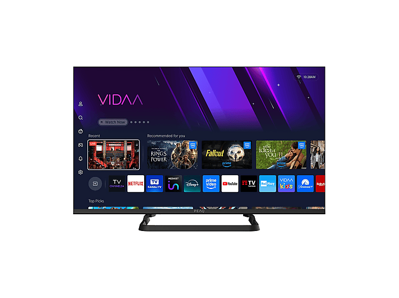 PEAQ PTV32VH-7025C TV LED, SMART TV, 32 ", HD, Processore Quad Core CA53, Black, Classe E
