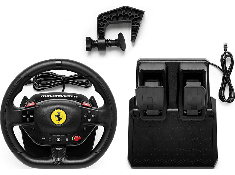 Thrustmaster T98 Ferrari 296 GTB Lenkrad schwarz für PS5,PS4,PC Rennlenkrad mit Pedalset — Foto 3 von 5