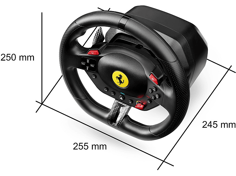Thrustmaster T98 Ferrari 296 GTB Lenkrad schwarz für PS5,PS4,PC Rennlenkrad mit Pedalset — Foto 5 von 5