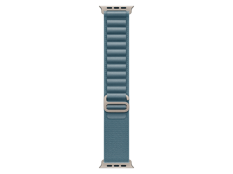 Apple Opaska Alpine w kolorze jasnoniebieskim do koperty 49 mm - rozmiar M - elementy z tytanu w kolorze naturalnym