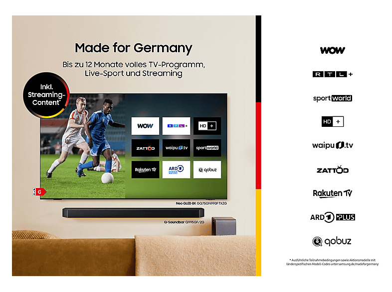 Samsung Q-Serie Soundbar HW-Q995GF 11.1.4-Kanal Subwoofer & Rücklautsprecher (2025) Black