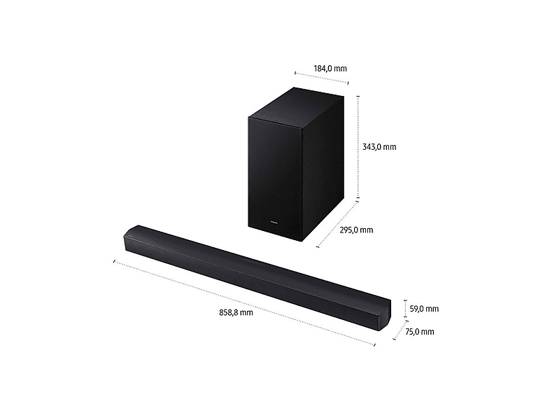 Thumbnail - SAMSUNG HW-B460GF/ZG, Soundbar, Titan Schwarz