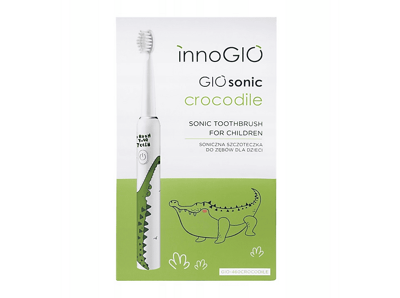 Szczoteczka soniczna dla dzieci INNOGIO GIOsonic Crocodile Zielony – zdjęcie 2