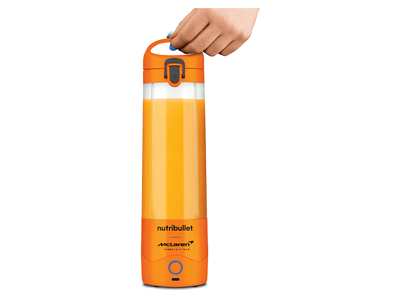 NUTRIBULLET Portable NBP003PA-MC, Akku-Smoothie-Maker, kompakt & tragbar, für Smoothies Shakes überall, Smoothie Maker Papaya (7,4 Volt, 590 ml)