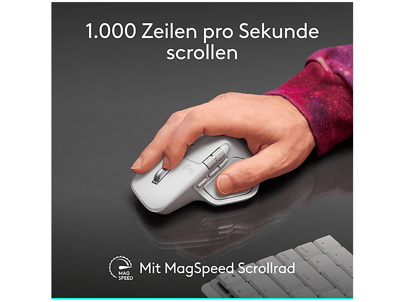 LOGITECH MX Master 4 kabellose Performance Maus für Mac, Bluetooth, Schwarz; kabellose Maus — Foto 3 von 5