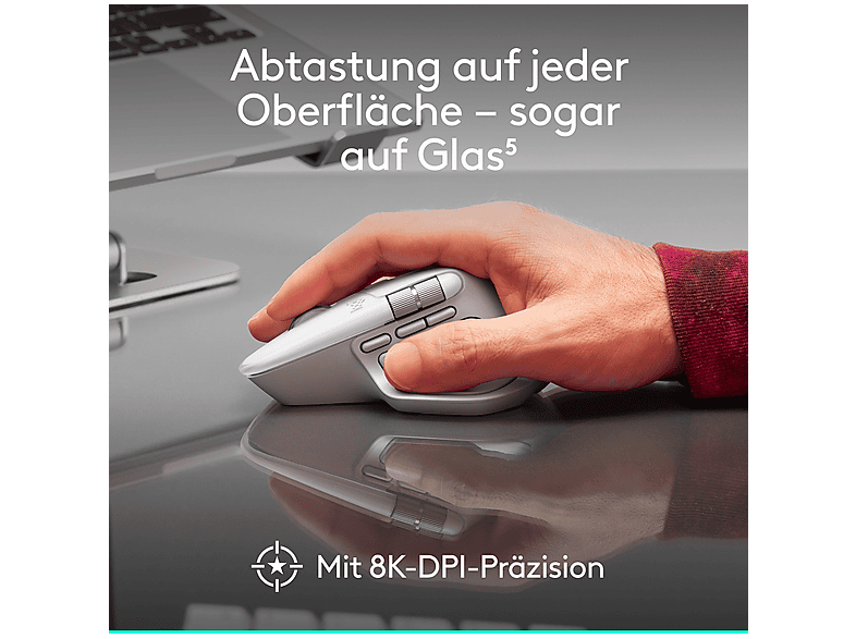 LOGITECH MX Master 4 kabellose Performance Maus für Mac, Bluetooth, Schwarz; kabellose Maus — Foto 4 von 5