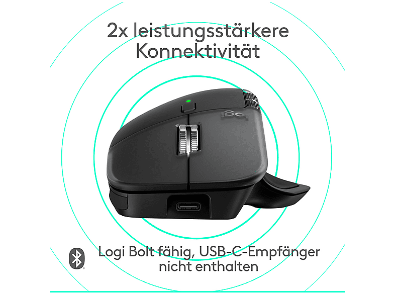 LOGITECH MX Master 4 kabellose Performance Maus für Mac, Bluetooth, Schwarz; kabellose Maus — Foto 5 von 5