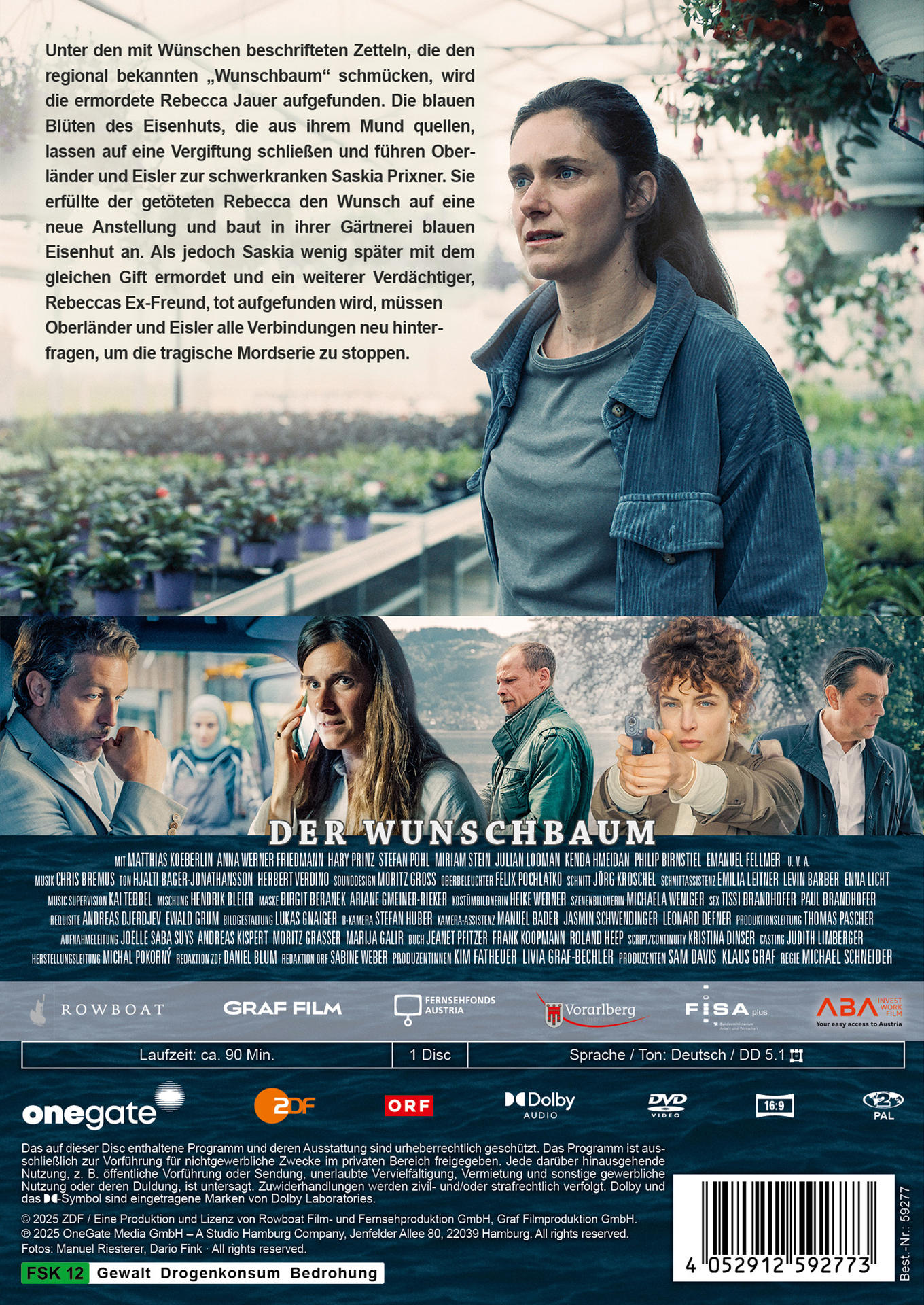 Filmposter mit Schauspielern und Text auf Deutsch. Eine Frau schaut besorgt. Text enthält Filmtitel und Credits.