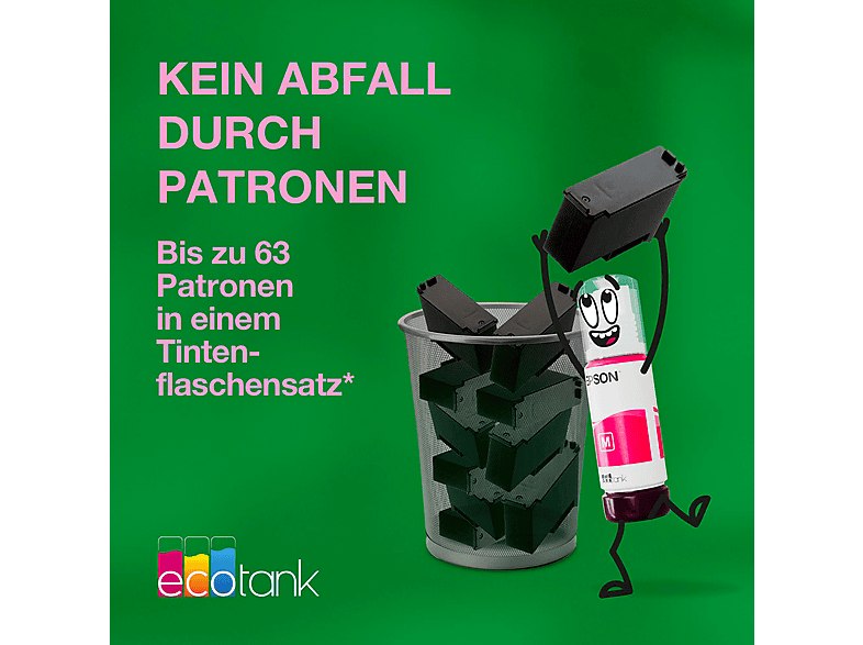 Thumbnail - EPSON EcoTank ET-2956, Nachfüllbarer, 3-in-1 Tintentankdrucker inkl. Tinte, Duplex, WiFi, Apple AirPrint, Epson SmartPan...