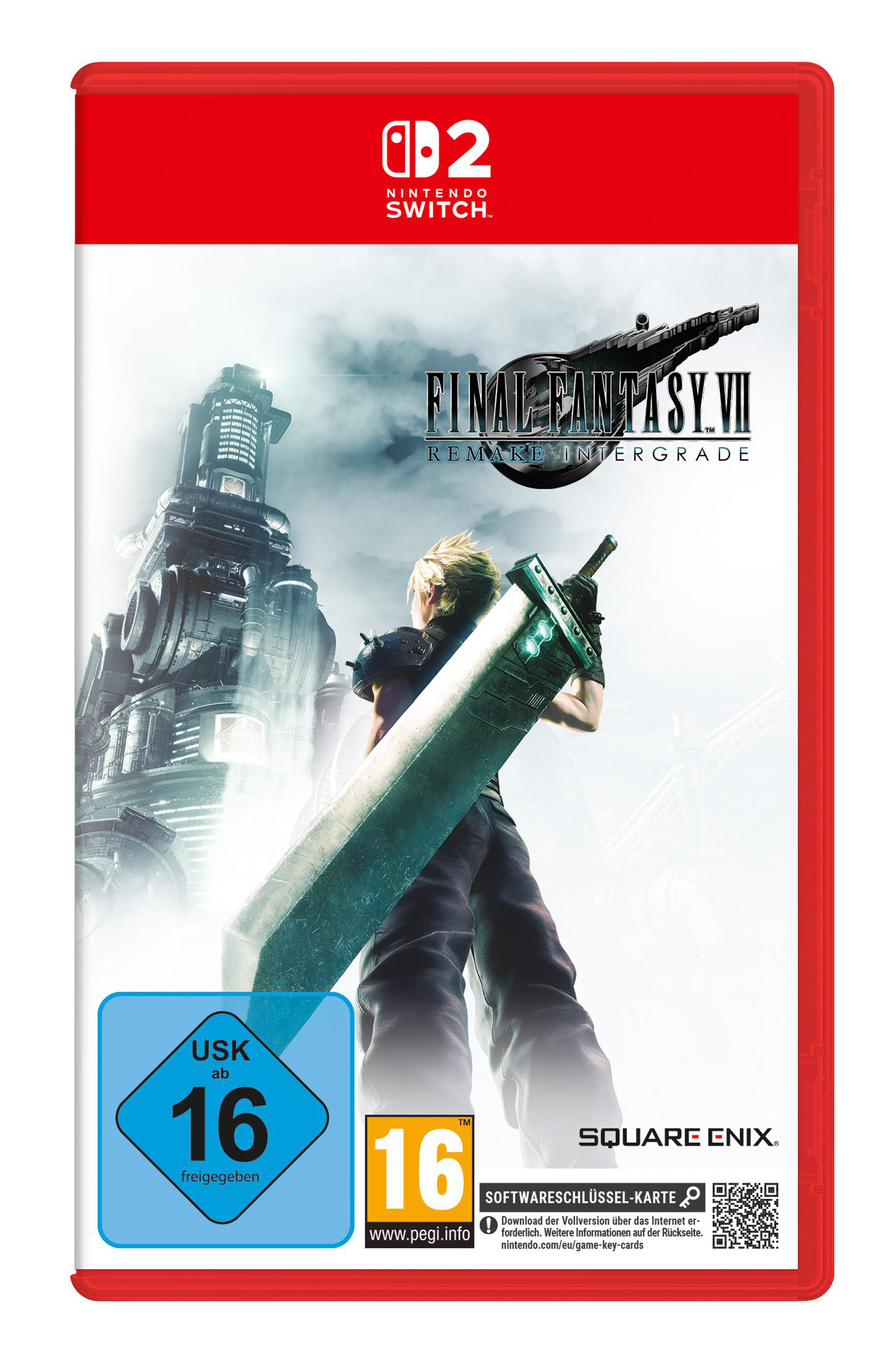 Cover von Final Fantasy VII Remake Intergrade für Nintendo Switch. Zeigt Cloud mit einem großen Schwert.