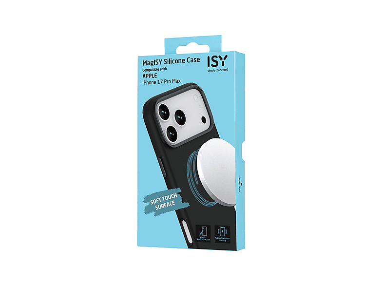 ISY ISC-2369 MagISY Silikon Smartphone Hülle Backcover, für Apple iPhone 17 Pro Max, Schwarz; iPhone Schutzhülle — Foto 3 von 5