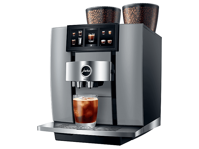 JURA GIGA W10 Premium-Vollautomat für Premium-Arbeitsplätze, Kaffeevollautomat Diamond Silver