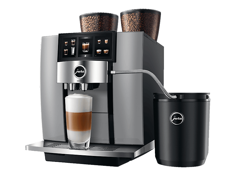 JURA GIGA W10 Premium-Vollautomat für Premium-Arbeitsplätze, Kaffeevollautomat Diamond Silver