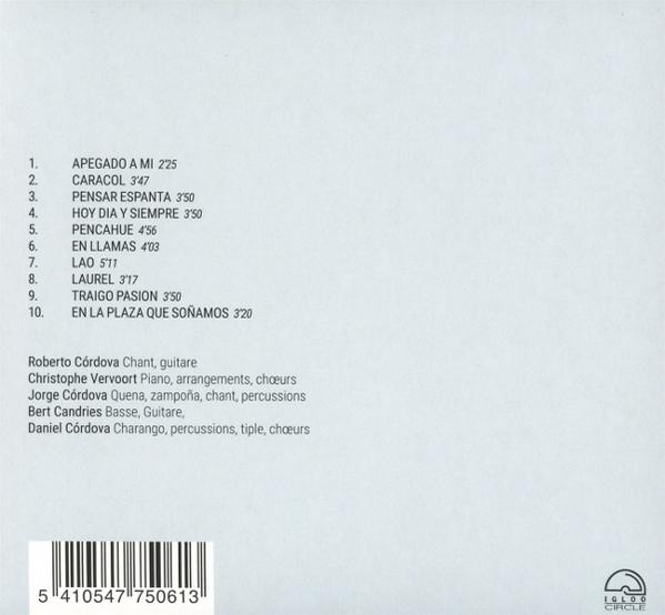 Albumcover mit Titelliste und Credits. Weißer Hintergrund. Enthält einen Barcode und ein Logo.