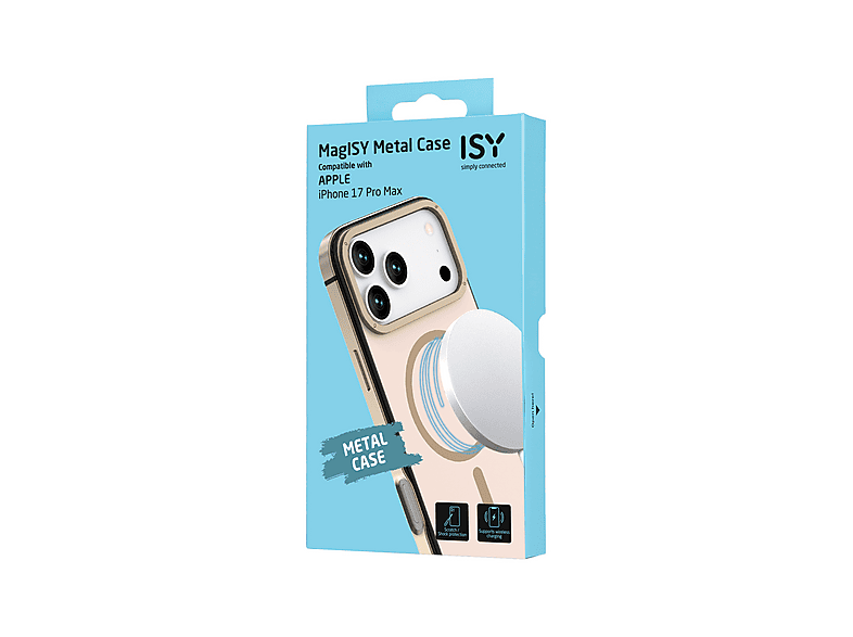 Thumbnail - ISY ISC-7011, Backcover, Apple, iPhone 17 Pro Max, Metallic / cremefarben