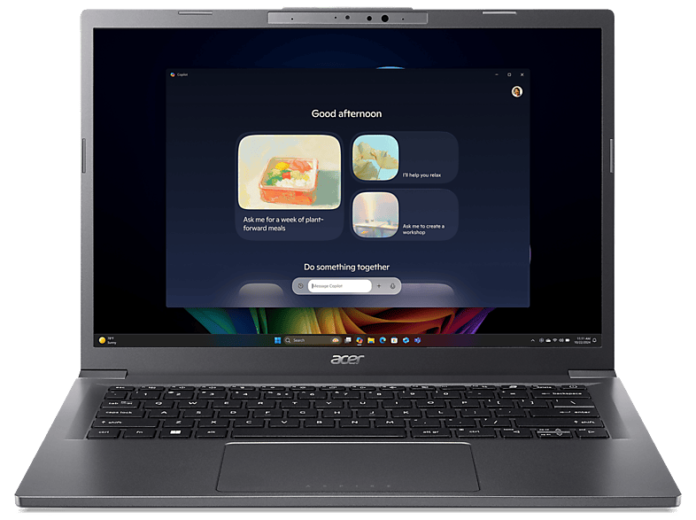 REACONDICIONADO Seminuevo Muy bueno Portátil - Acer Aspire 14 AI A14-52M Copilot+ PC, 14" WUXGA OLED, Intel® Core Ultra 7 258V, 47 TOPS, 32GB RAM, 1TB