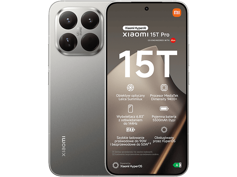 Xiaomi 15T Pro 5G 12/512 GB Szary – zdjęcie 2