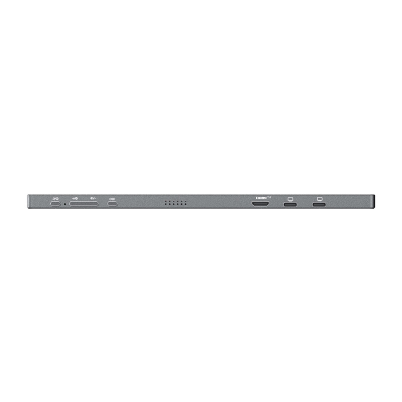 Egy szürke, téglalap alakú eszköz. Az alsó szélen portok láthatók: USB, SD-kártyahely és HDMI. Több kis gomb és jelző is található.