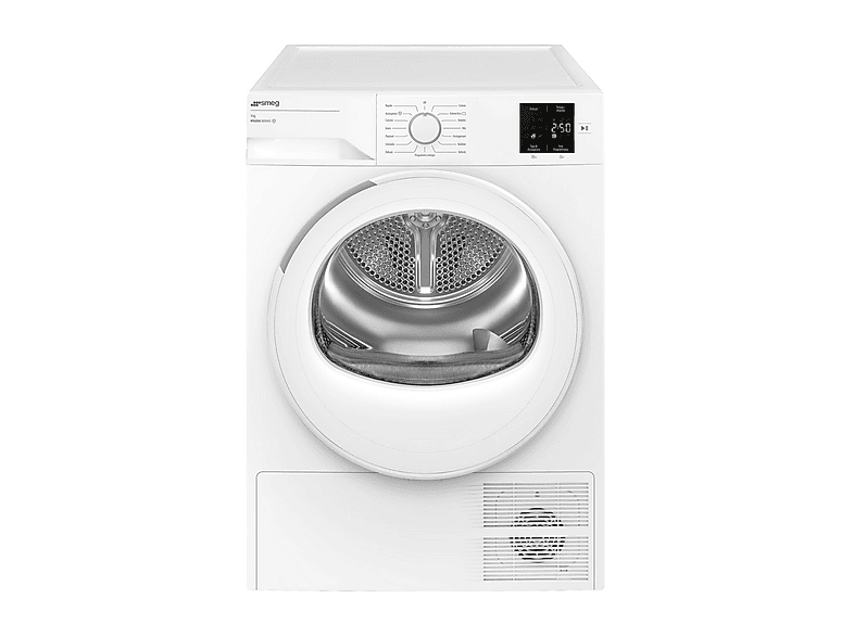 ASCIUGATRICE SMEG DR09EE A pompa di calore, 9 kg, profondità 60,8 cm, 64 dB(A), Bianco, Classe E