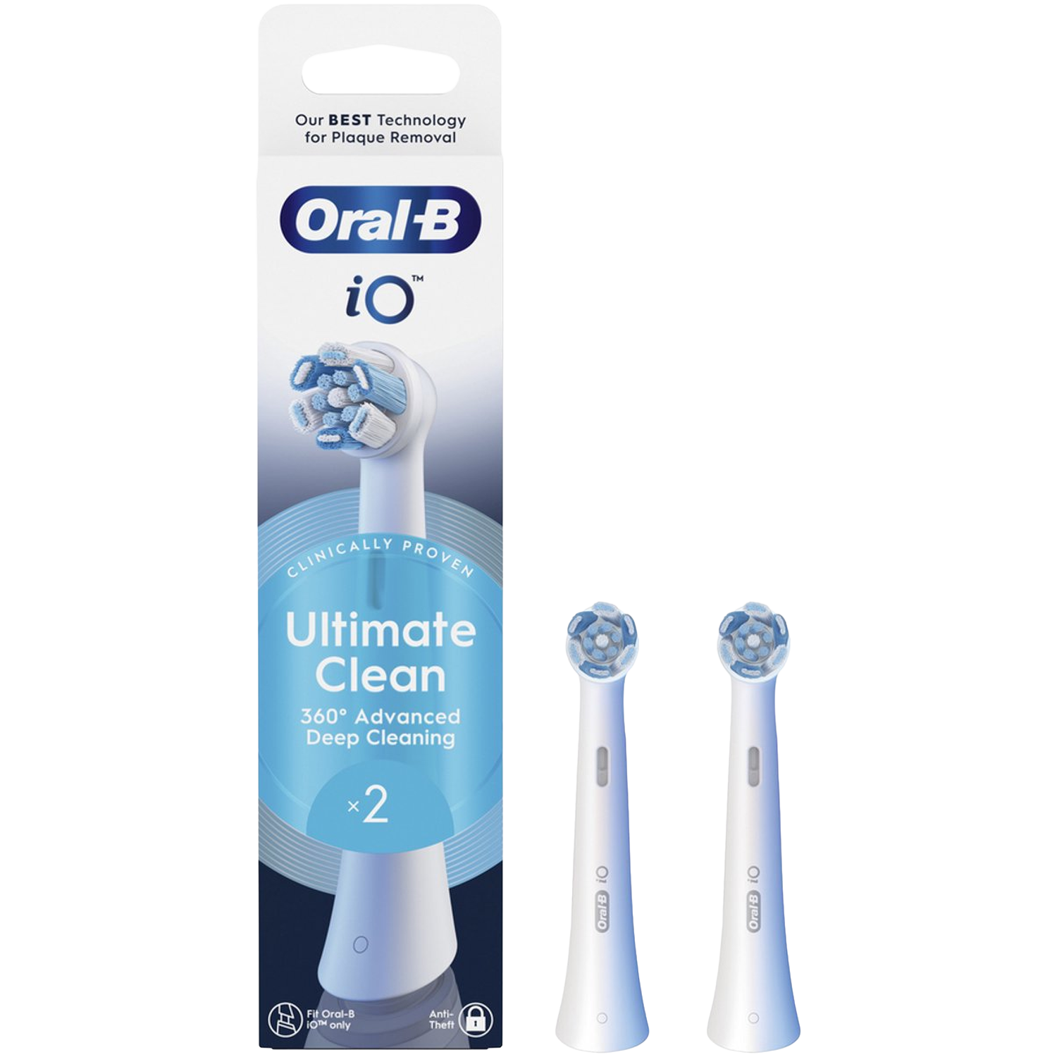 Oral-b Io Ultimate Clean 2st Opzetborstel Wit