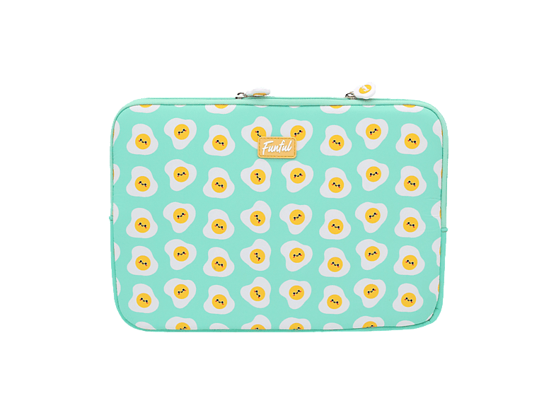 Funda portátil - Wondee FLLAP010, Compatible con PC hasta 14", Resistente, Cierre Cremallera, Verde