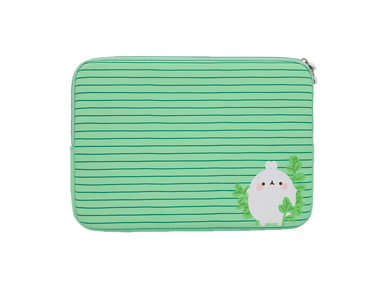 Funda portátil - Wondee MOLAP003, Compatible con PC hasta 12", Resistente, Cierre Cremallera, Verde