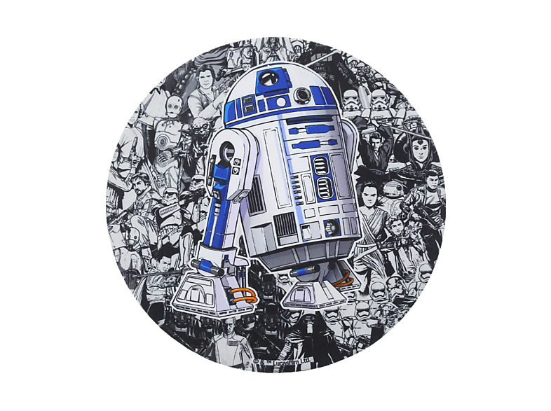Alfombrilla ratón - Wondee SWALF002, Antideslizante, Diseño Redondo R2D2