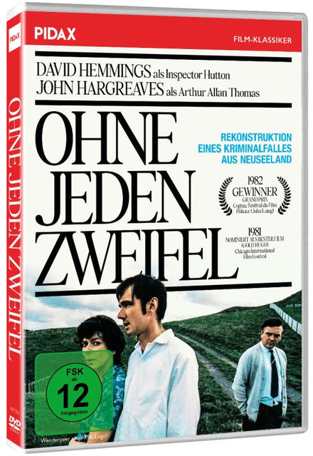 DVD-Cover des Films 'Ohne jeden Zweifel'. Zeigt Schauspieler, Filmtitel und Auszeichnungen vor einer ländlichen Kulisse.