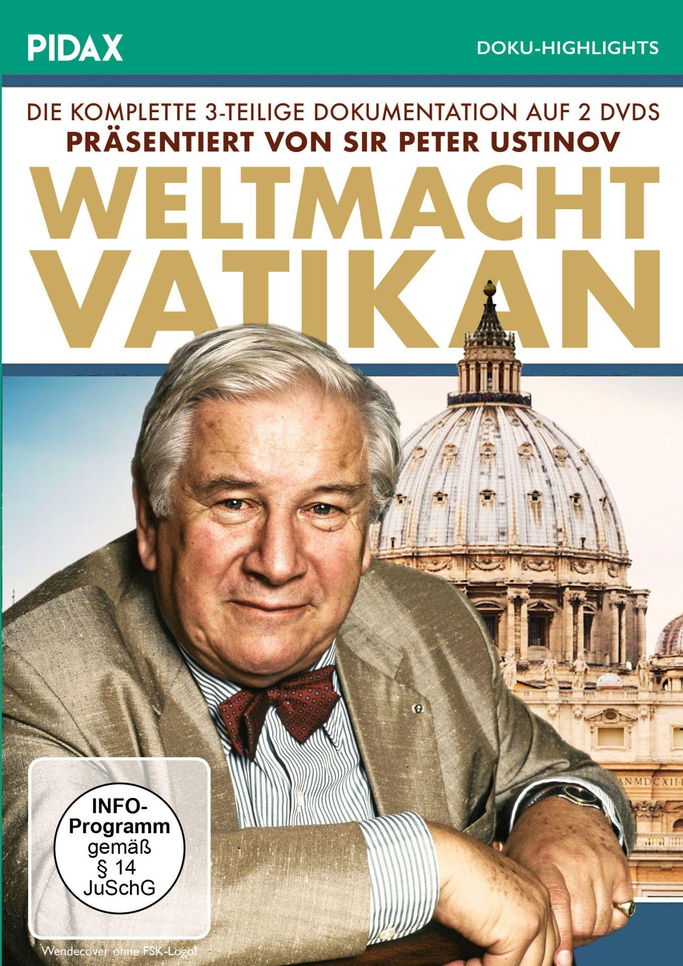 Cover einer Dokumentation über den Vatikan mit Sir Peter Ustinov. Im Hintergrund ist der Petersdom zu sehen.