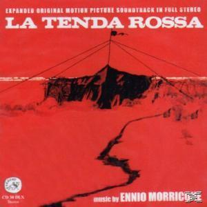 Piros album borító fekete heggyel és ösvénnyel, címe: La Tenda Rossa, zene: Ennio Morricone.