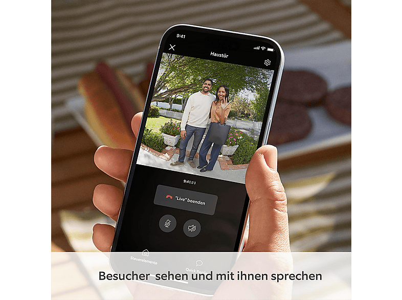 Thumbnail - RING Battery Video Doorbell (Satin Nickel) + Chime (2. Gen) Smarte Türklingel