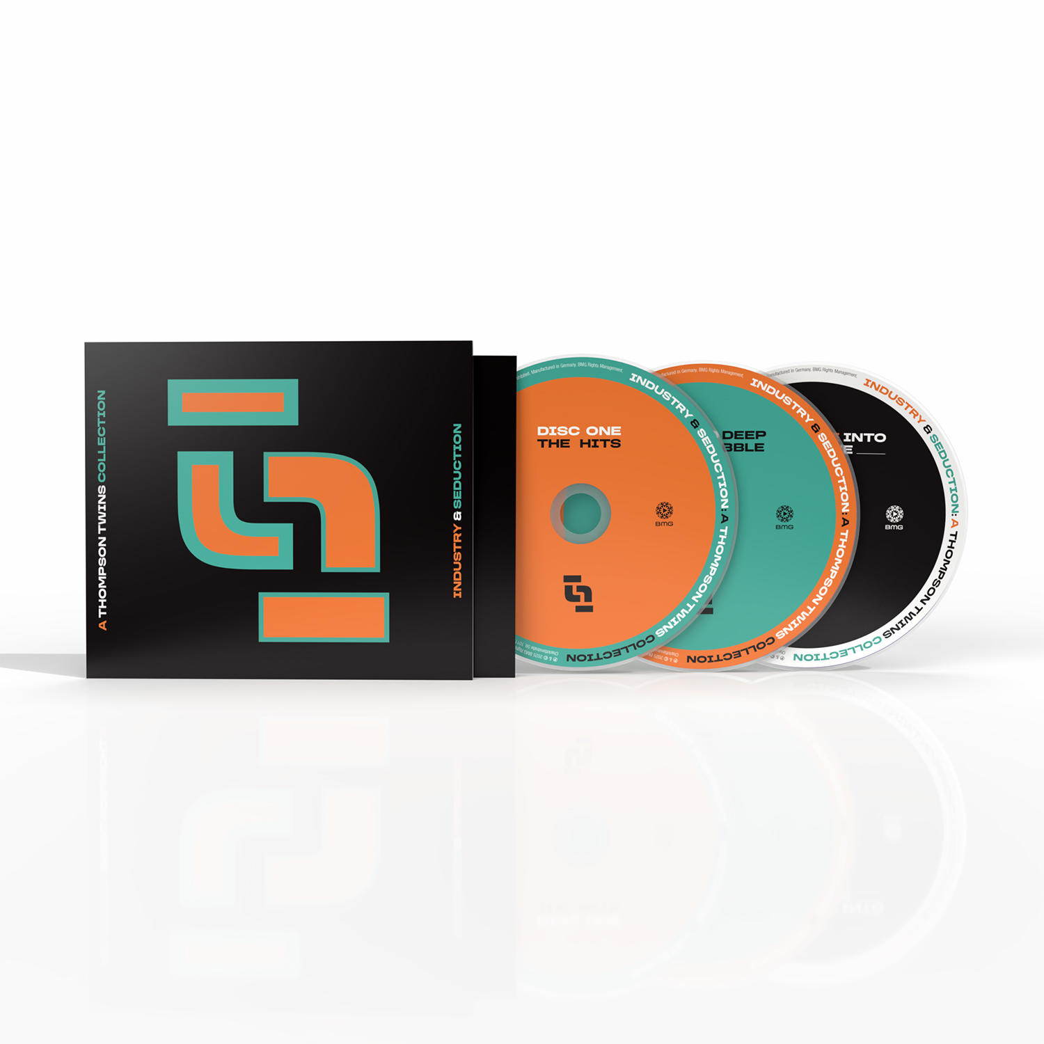 CD-Box-Set von Thompson Twins mit drei CDs und Hülle.