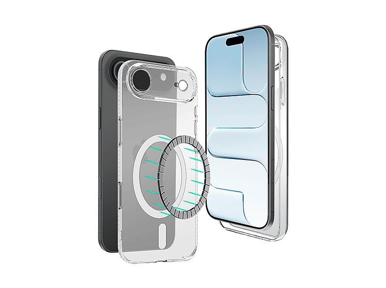 ISY Cover magnetica COVER MAGSAFE per Apple iPhone 17 Air, Trasparente