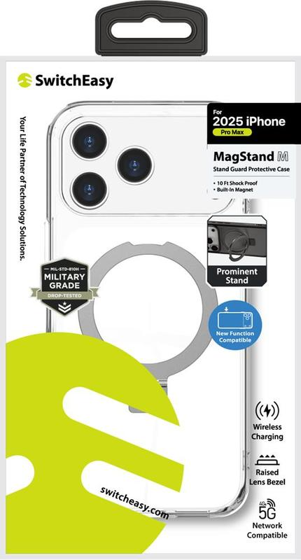 iPhone Pro Max tok csomagja, átlátszó tokkal, amely a telefon kamerájának lencséit mutatja.