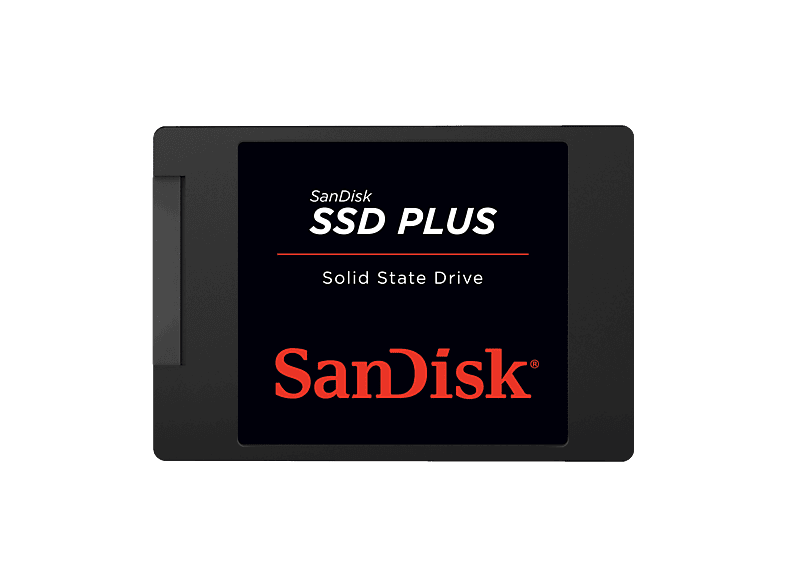 Disco duro SSD interno 500GB - SANDISK PLUS, 2.5", Hasta 545 MB/s lectura, 505 escritura, SATA, Negro