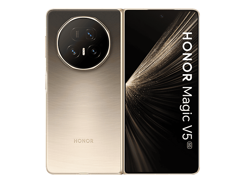 Honor Magic V5, Dawn Gold, 512 GB, 16 GB RAM, 7.95 OLED plegable, Qualcomm Snapdragon 8 Elite Mobile Platform, 5820 mAh