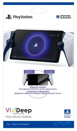 Un filtro de pantalla PlayStation PS Portal. Reduce el deslumbramiento, mejora la apariencia de la pantalla y tiene colores vibrantes.