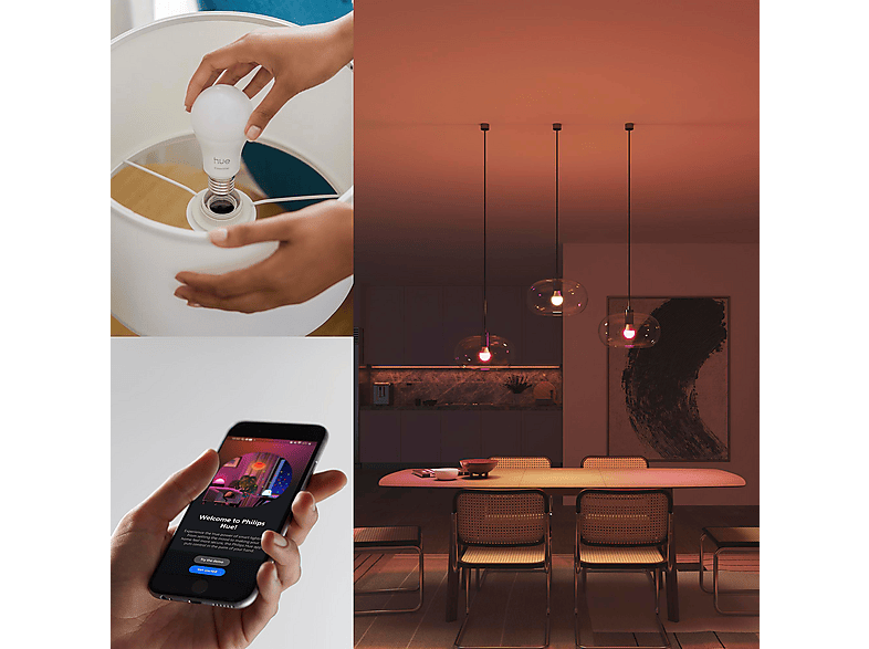Philips Hue LED-Leuchtmittel 929004235401 EEK: F (A - G) Hue Essential White & Col. Amb. — Foto 4 von 6