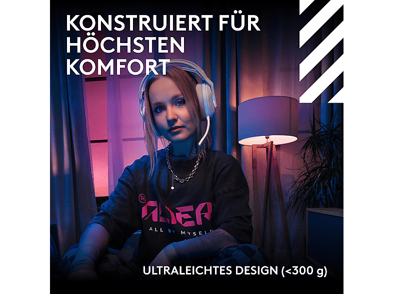 ASTRO GAMING A20 X Lightspeed Wireless Gaming Headset weiß mit PLAYSync Audio und Lightsync RGB — Foto 2 von 5