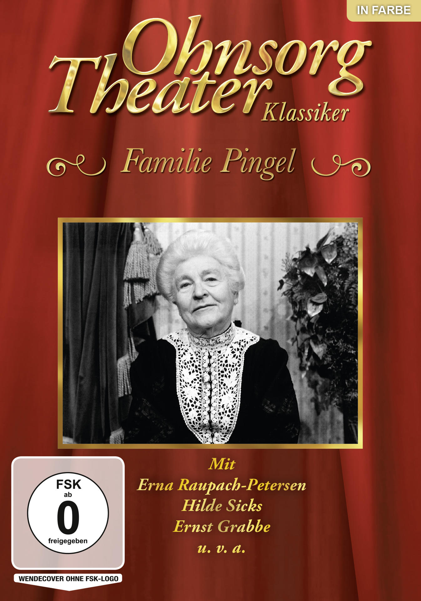 DVD-Cover mit dem Titel Ohnsorg Theater Klassiker, einer Frau in einem schwarzen Kleid und den Namen der Schauspieler.