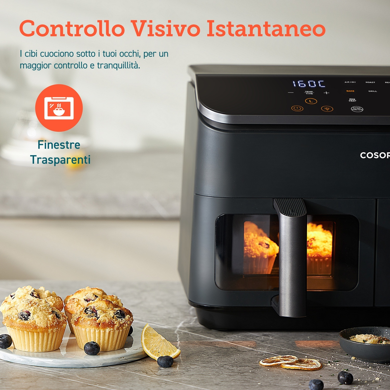 Set Accessori Per Airfryer Cosori Dual Zone 8,5L (CAF-R901-AEU) - Stampi In Silicone, Griglia, Stampo Per Pane E Pinze, Per Friggitrice Ad Aria Calda