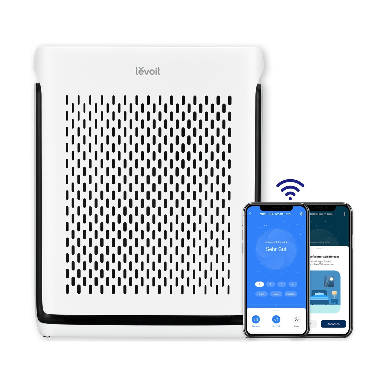 Purificatore D'aria Levoit Vital 100S, Filtro Hepa rimuove fino al 99,97% di polline e polvere, 32 w, 4 velocità, controllo remoto