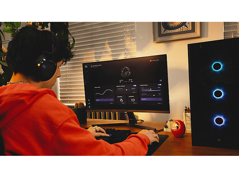 Thumbnail - JBL Quantum 650, Over-ear Gaming Headset Bluetooth Schwarz