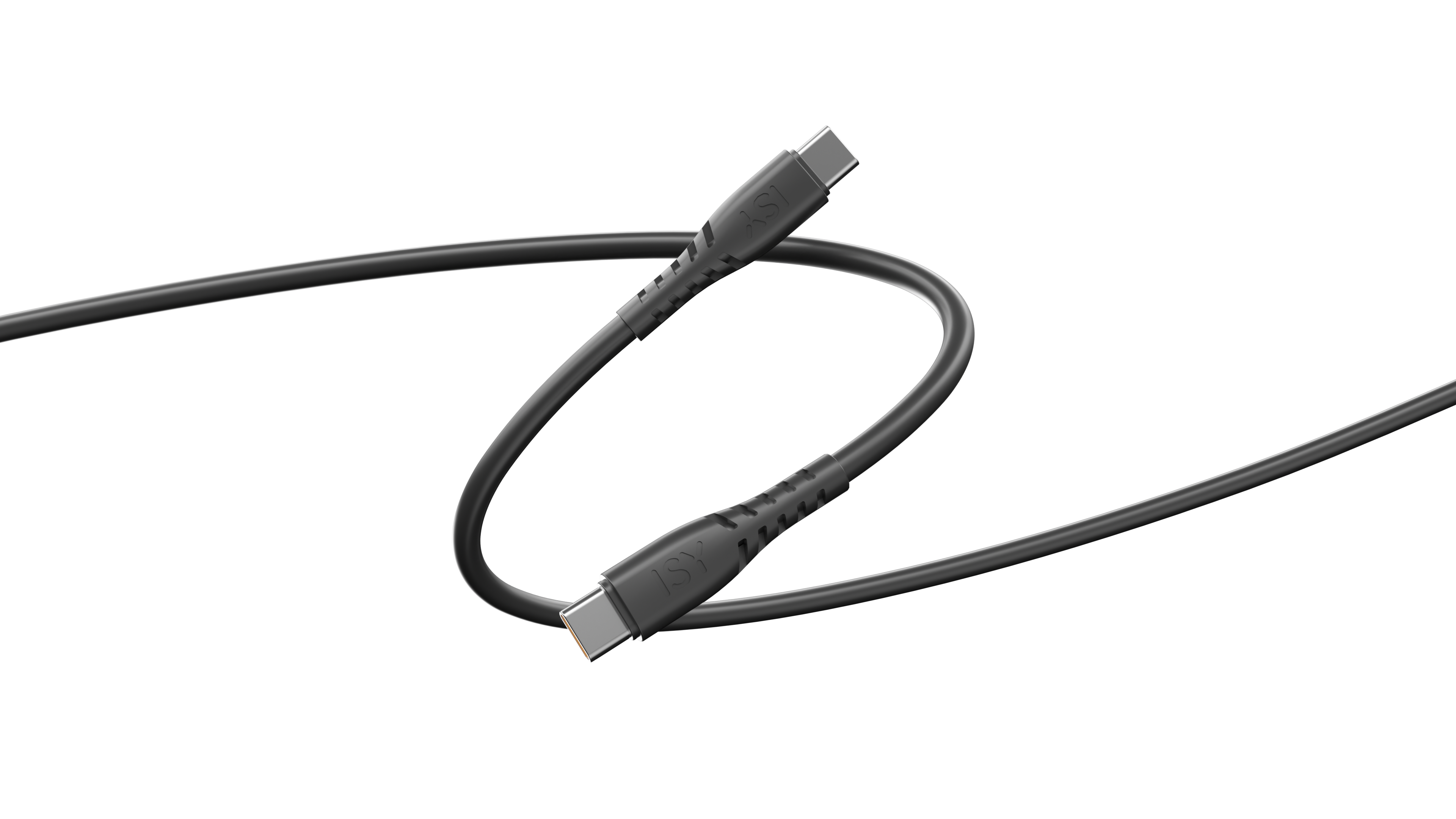ISY USB-C összekötő kábel, USB 2.0, 1 méter, fekete (IUC-1112)