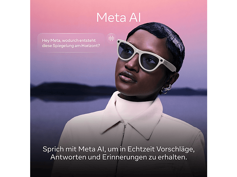 META Ray-Ban Meta Wayfarer Groß (Gen 2) – Schwarz glänzend, Gläser: Grün AI Glasses