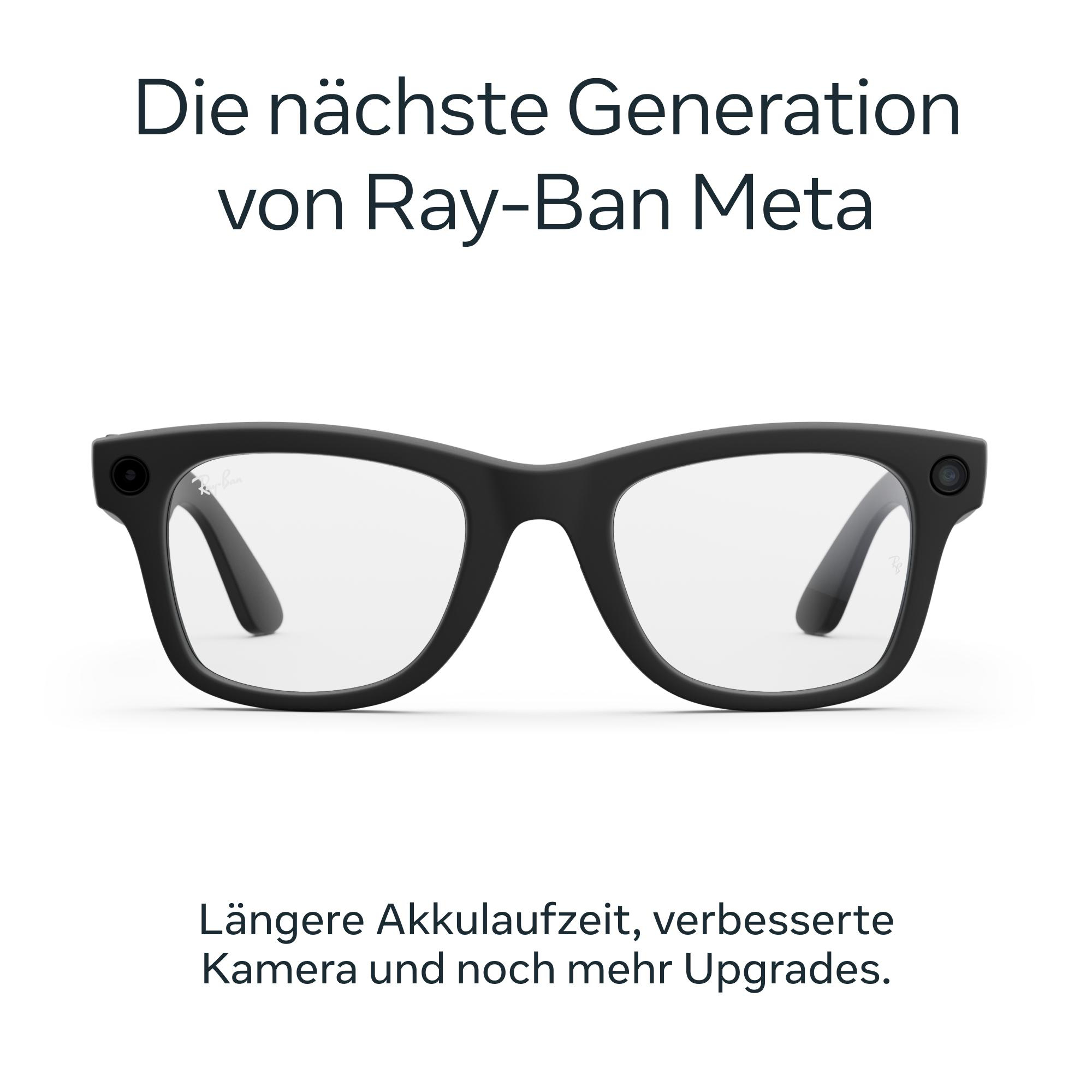 META Ray-Ban | Meta Wayfarer (Gen 2) – Schwarz matt, Gläser: Klar