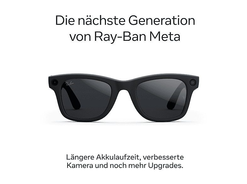 META Ray-Ban Meta Wayfarer (Gen 2) – Schwarz matt, Gläser: Transitions® Grau AI Glasses
