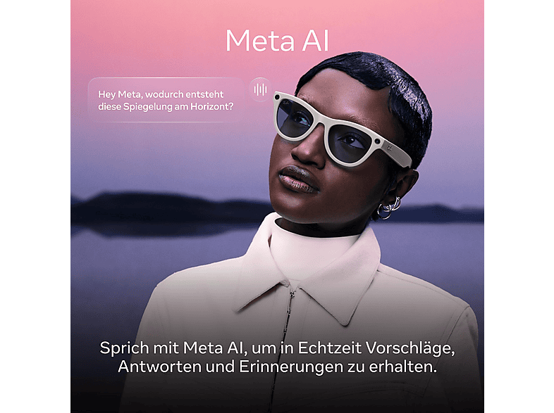 META Ray-Ban Meta Headliner (Gen 2) – Schwarz glänzend, Gläser: Transitions® Graphit Grün AI Glasses