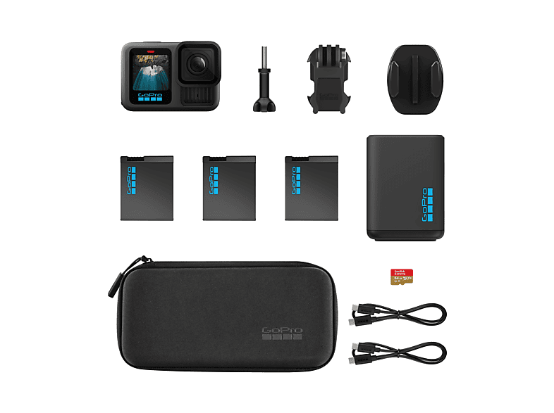 GOPRO HERO13 Black Extended Power Bundle Action Kamera , WLAN, Touchscreen
