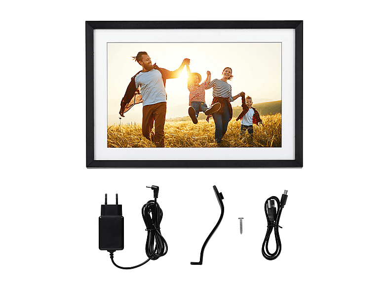 ROLLEI Smart Frame WiFi 107 Digitaler Bilderrahmen, 25,53 cm, 1280 × 800 Pixel, Schwarz, Weiß
